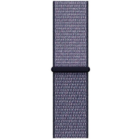 Curea iUni compatibila cu Apple Watch 1/2/3/4/5/6/7, 44mm, Nylon Sport, Woven Strap, Midnight Blue