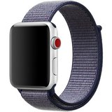 Curea iUni compatibila cu Apple Watch 1/2/3/4/5/6/7, 40mm, Nylon Sport, Woven Strap, Midnight Blue
